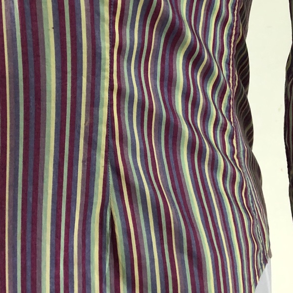 Saks 5th Avenue Striped Shirt Fitted Button Down - Picture 4 of 6